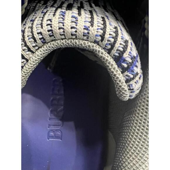$890 Burberry Knit Box Sneakers Men Lichen Ip Check Size 8 /41 main image 8